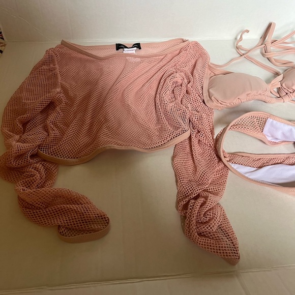 A Bikini A Day X Misguided - NWOT - Light Pink - Size 2 - Picture 4 of 4